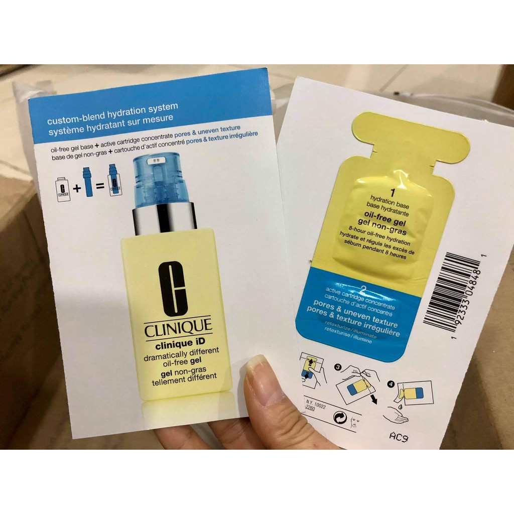 BẢN NỘI ĐỊA MỸ mini size 3ml Kem Dưỡng Clinique ID Dramatically Different Oil Control Gel pores & uneven texture