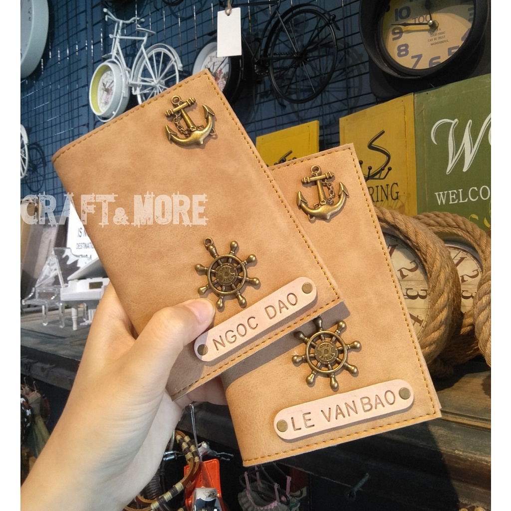 Bao da passport Nâu Nhạt + hơn 20 màu khác