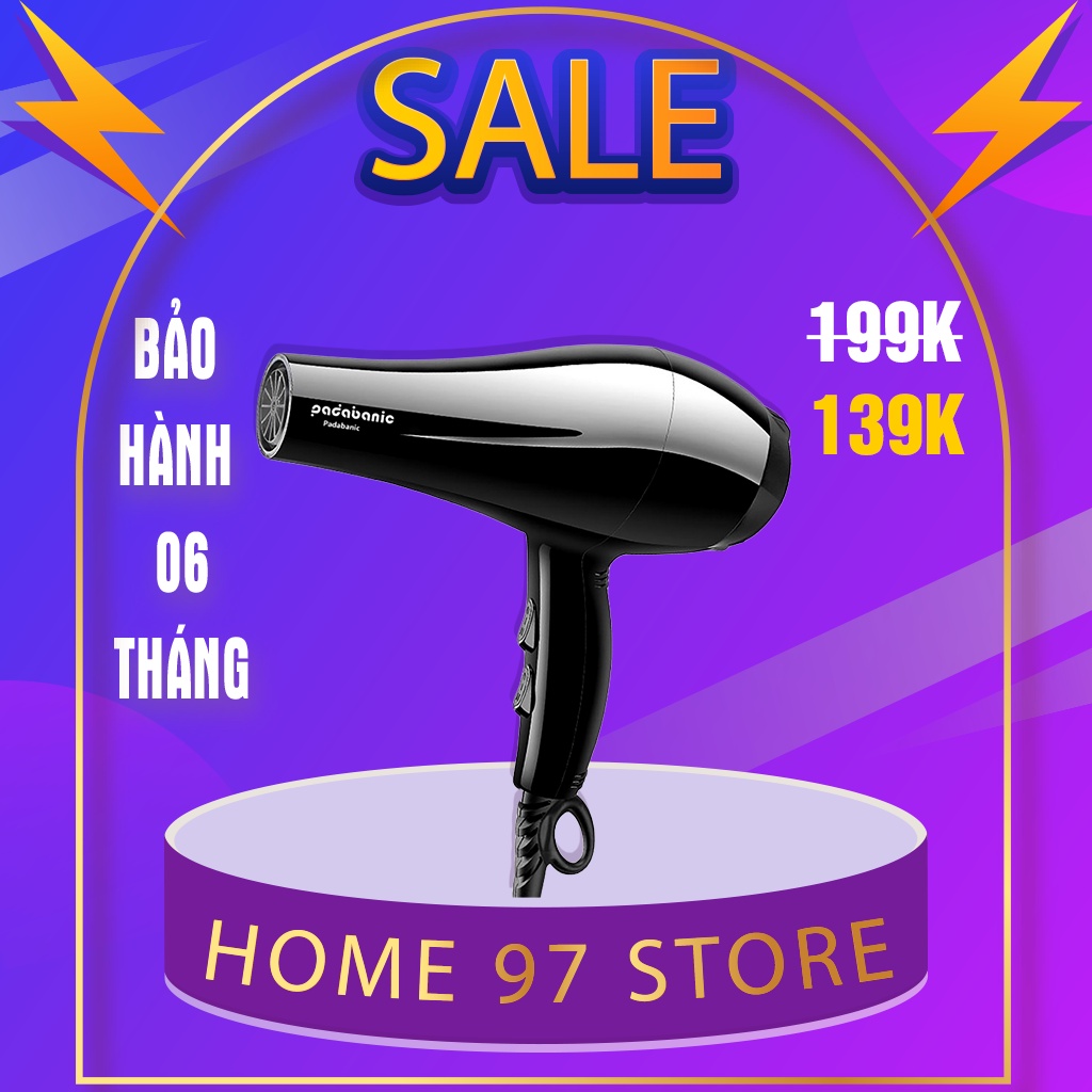 Máy sấy tóc tạo kiểu 2 chiều nóng lạnh Panasonio mới nhất công suất lớn 2200W, hàng chính hãng dễ dàng - an toàn sử dụng
