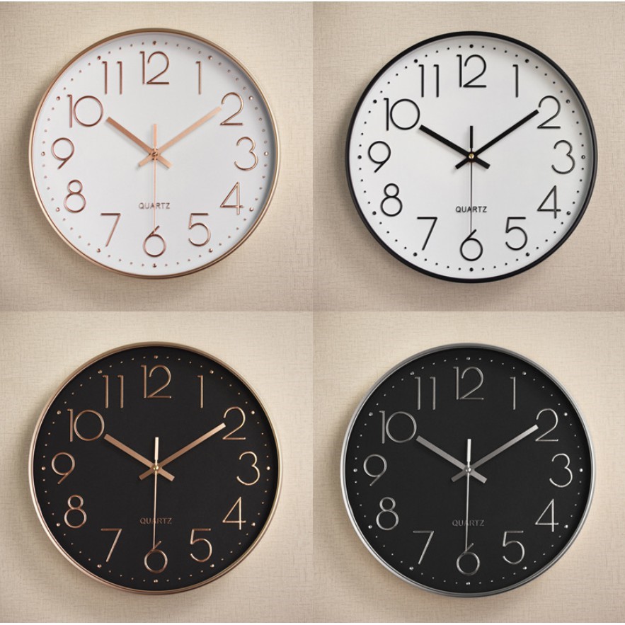 Đồng hồ treo tường quartz cao cấp kim trôi. Bh 12 tháng