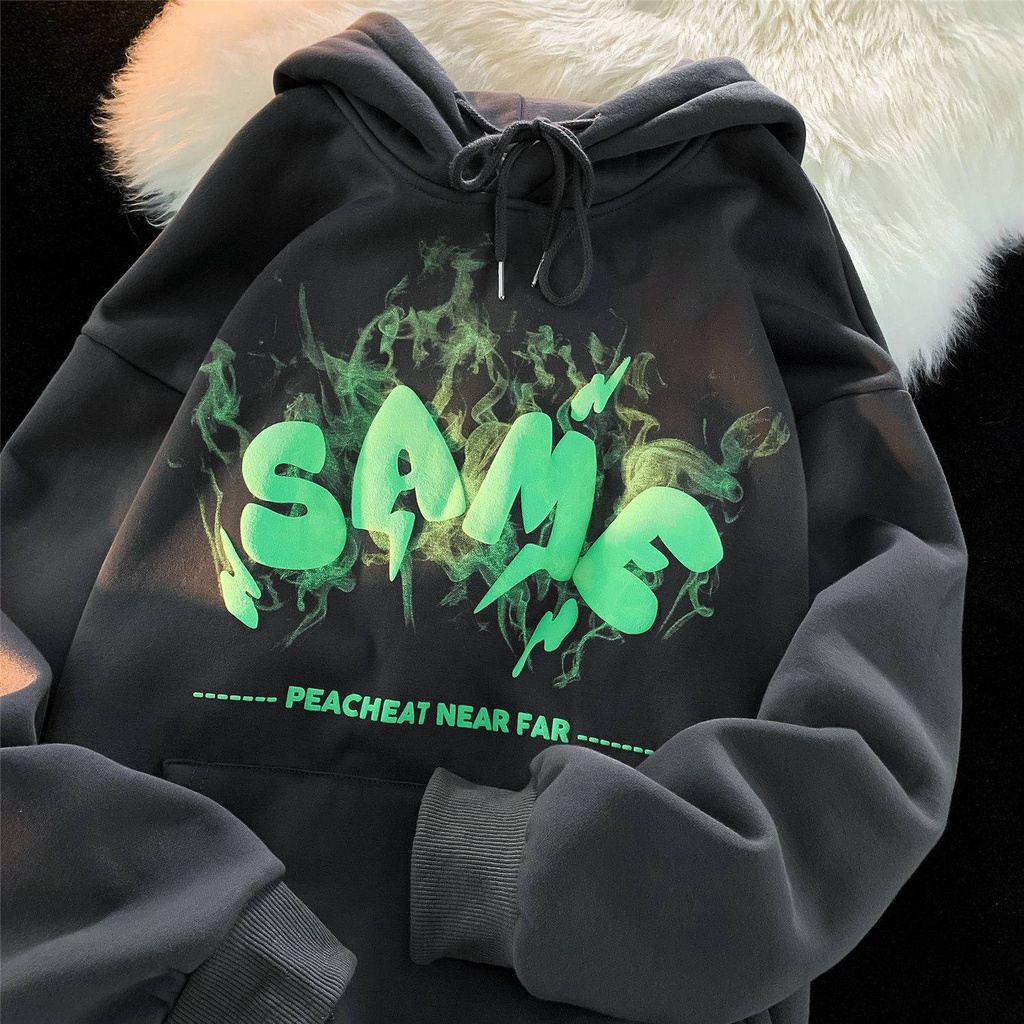 O kho C Áo hoodie Lót Lông Cừu Dày Dặn Thiết Kế Cao Cấp Thời Trang Mùa Đông Cho Cặp Đôi Nam Nữ