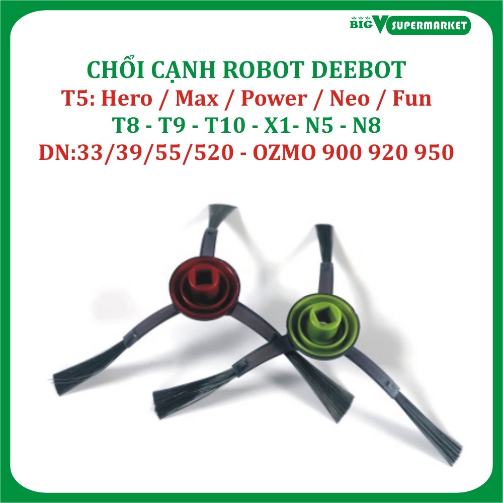 Phụ kiện chổi cạnh, Chổi quét Robot hút bụi Ecovacs Deebot T5:Hero,Max,Neo-T8 Aivi,Max,Plus-T9-N8-DN33,55,39-OZMO 920