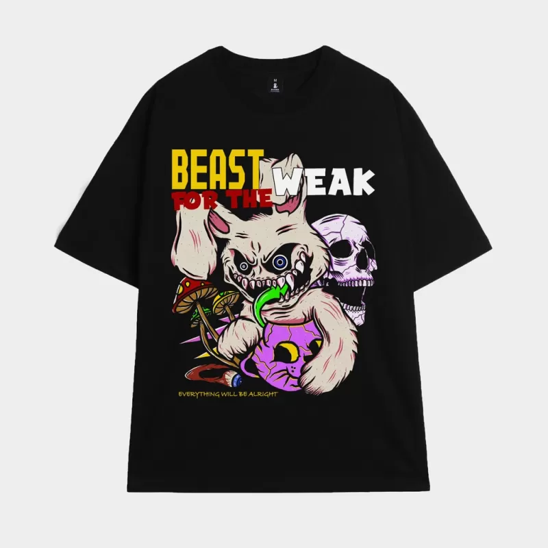 Áo thun unisex RUMER BEAST oversize tay lỡ form rộng dành cho nam nữ