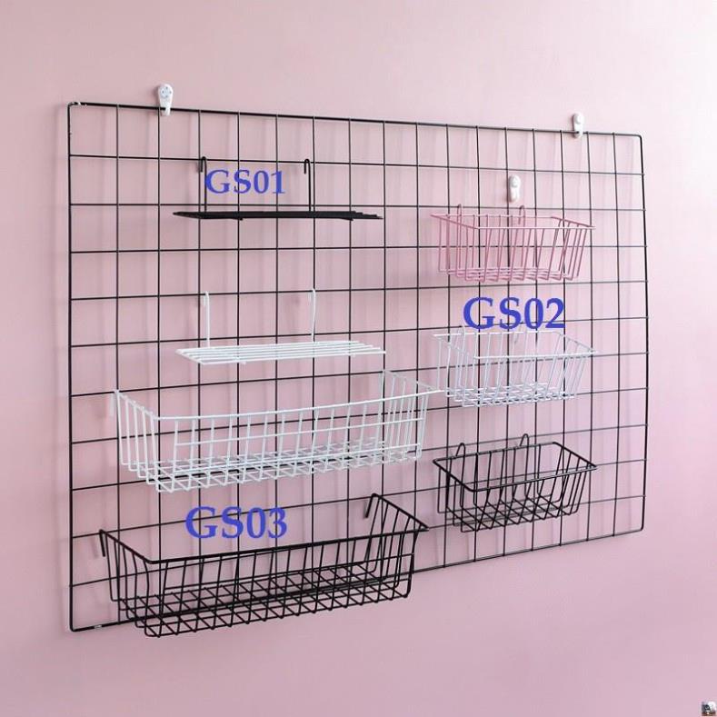Khung lưới trang trí treo tường CHIAN - Phụ kiện trang trí rổ sắt decor cài lưới đựng đồ đa năng - Giao nhanh - Đổi dễ .