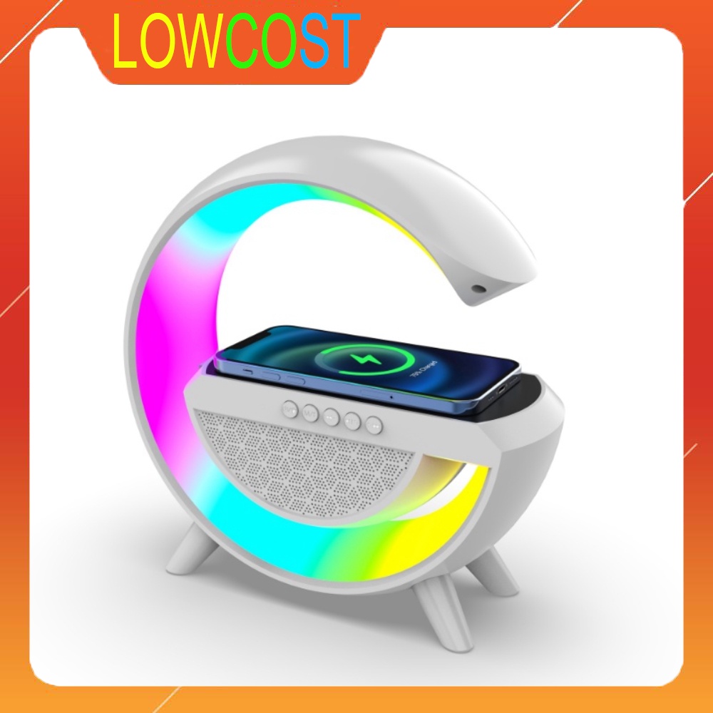 Loa Bluetooth Thông Minh Chữ G, 4 Chức Năng Sạc Không Dây Báo Thức Đèn Ngủ, Trang Trí Bàn Làm Việc