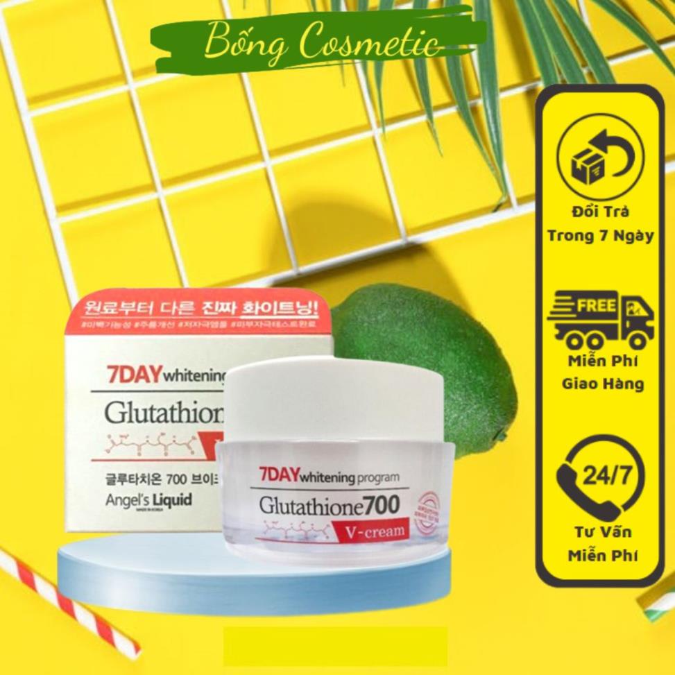 Kem Dưỡng Trắng Sáng Da 7Day Whitening Program Glutathione 700 V-Cream 50ml