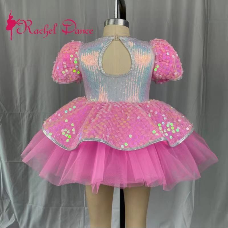 V y B G Chân Váy Công Chúa pettiskirt Biểu Diễn Nhảy Múa Đính Kim Sa Màu Hồng Dễ Thương Cho bé Gái Mẫu Giáo