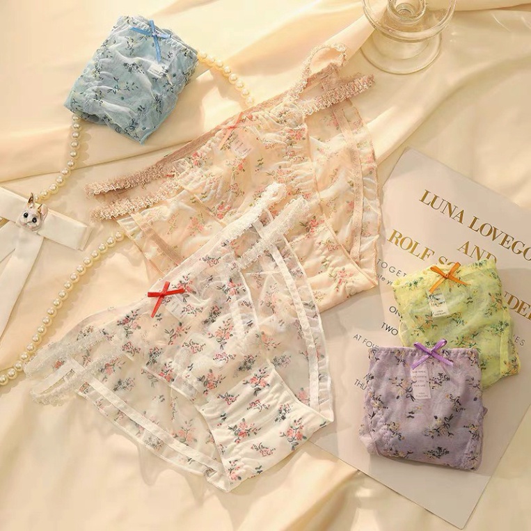 Quần Lót Nữ Ren Hoa Sexy hai mảnh thiết kế chun hông quyến rũ sexy tôn dáng gợi cảm