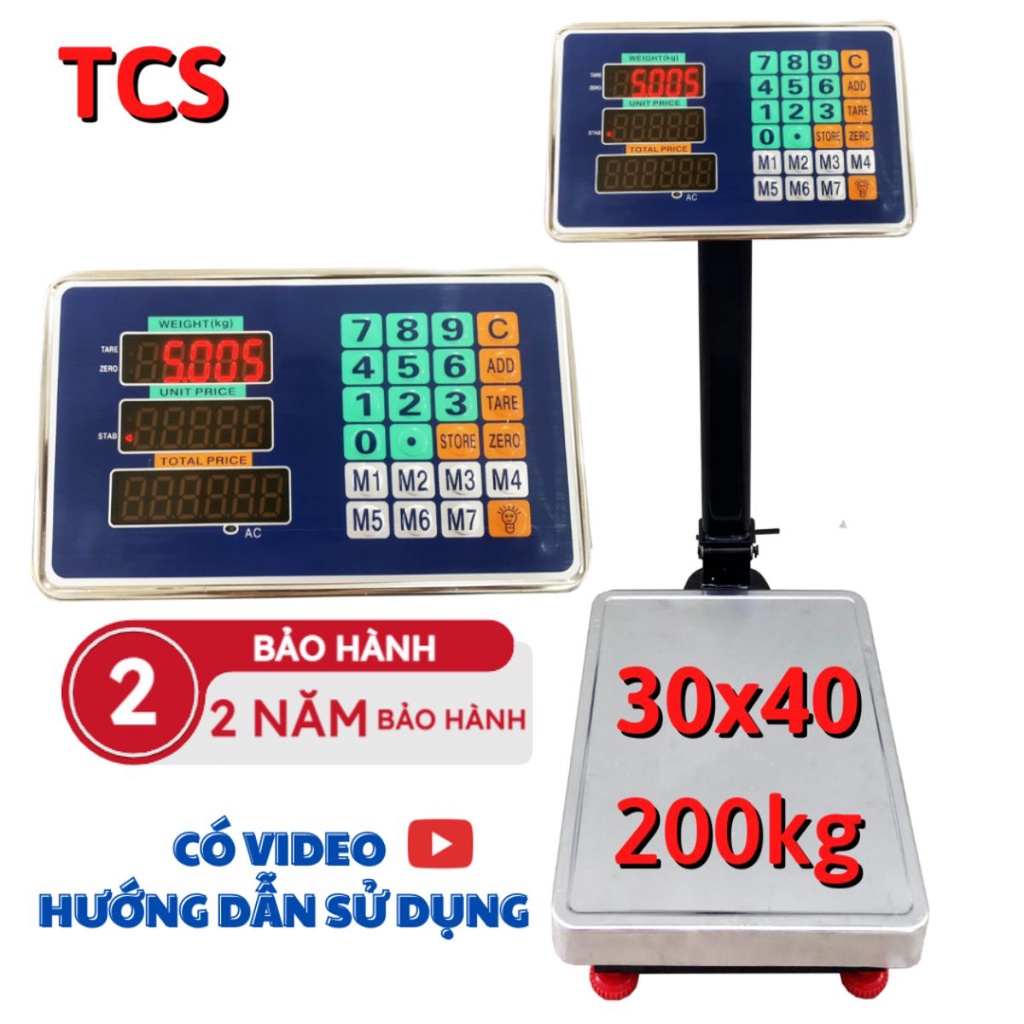 Cân bàn điện tử 200kg 30×40 cm UPE – Khung sắt tĩnh điện