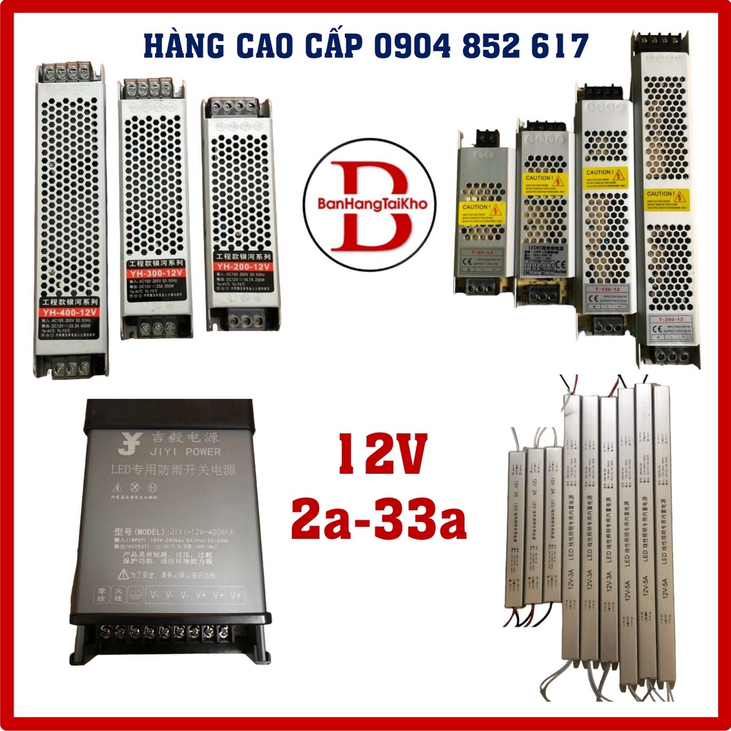 Nguồn Tổ Ong / Nguồn Đũa - 12V 30a- 20a- 15a- 10a- 5a- 3a- 2a Hàng chuyên dụng cho camera, Led