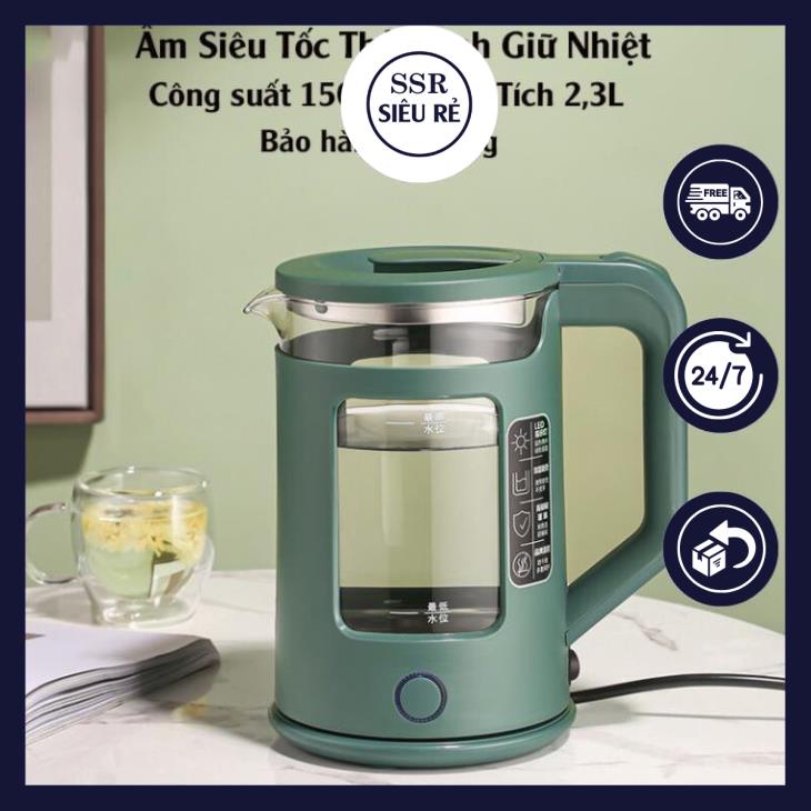 Ấm Siêu Tốc Thủy Tinh - Ấm Đun Nước Siêu Nhanh Công Suất Lớn Cuckoo 1500W
