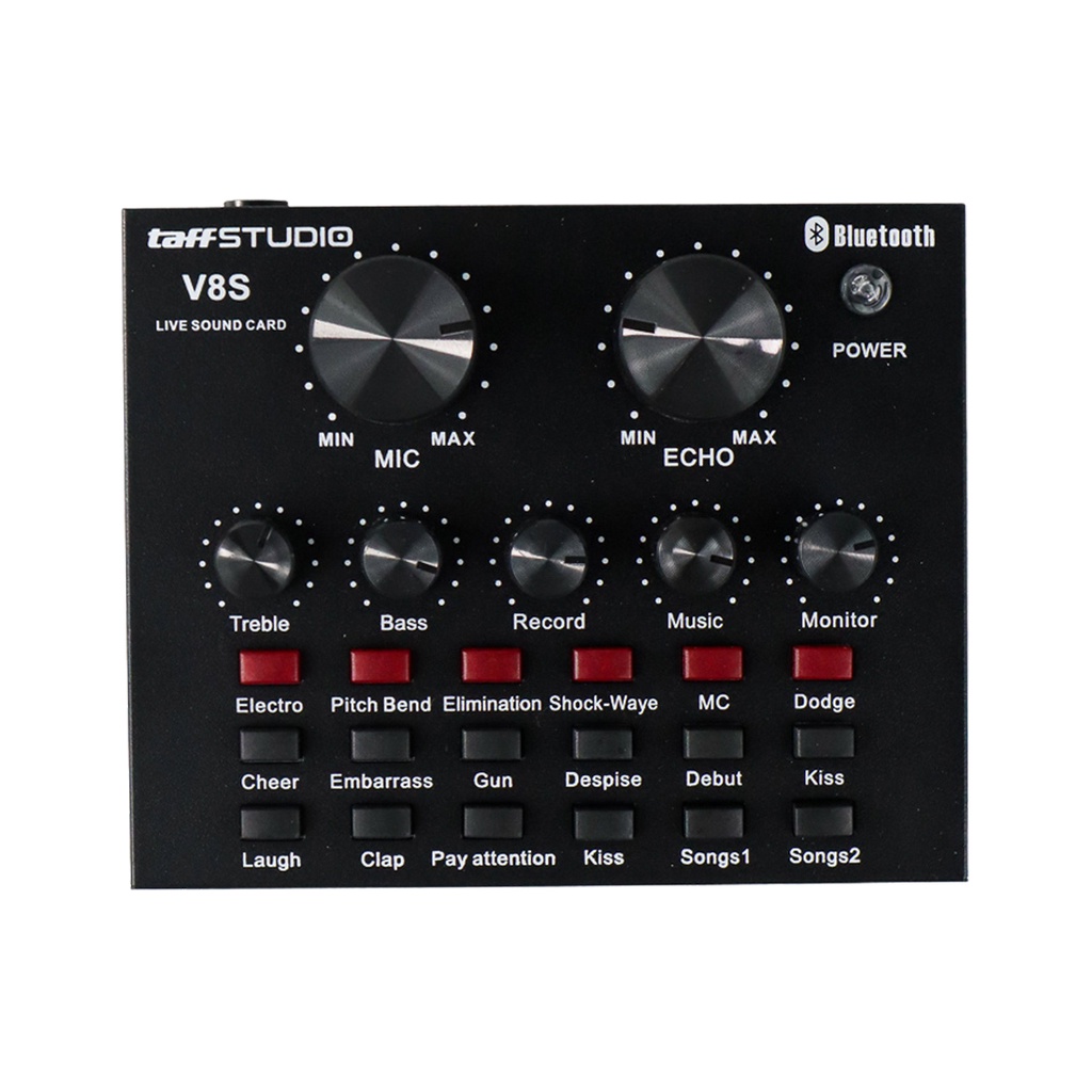 Âm thanh Bluetooth USB Soundcard ngoài V8S Bộ TaffSTUDIO