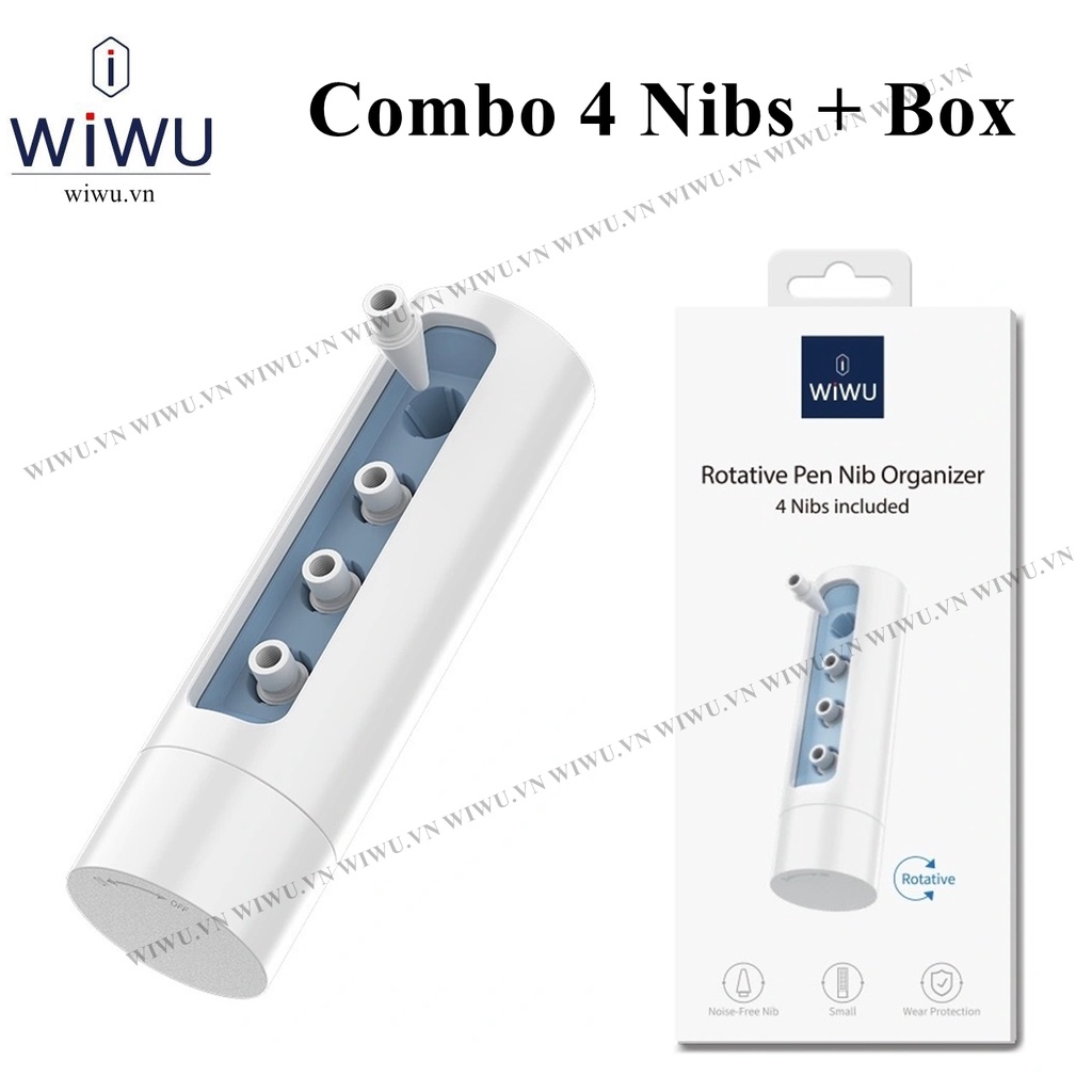 Bộ 4 ngòi bút cảm ứng WIWU Nib thay thế cho  Pencil 1 + 2 / WIWU Pencil Pro , WIWU Pencil W . Tặng kèm hộp đựng