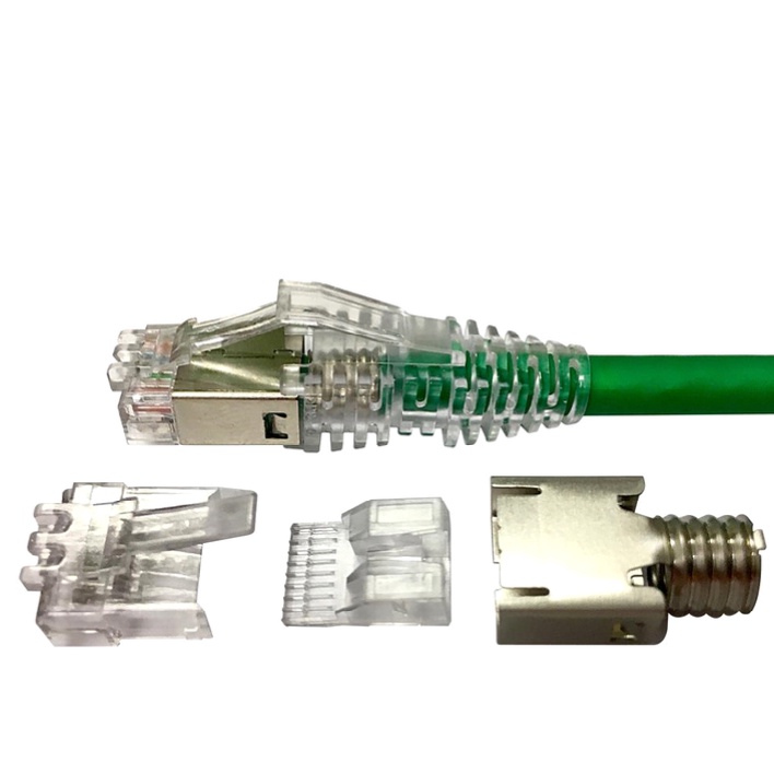 Đầu bấm mạng RJ45 CAT6A  Category 6, Shielded, Cable Diameter 5.7–7.0 mm P/N: 6-2111989