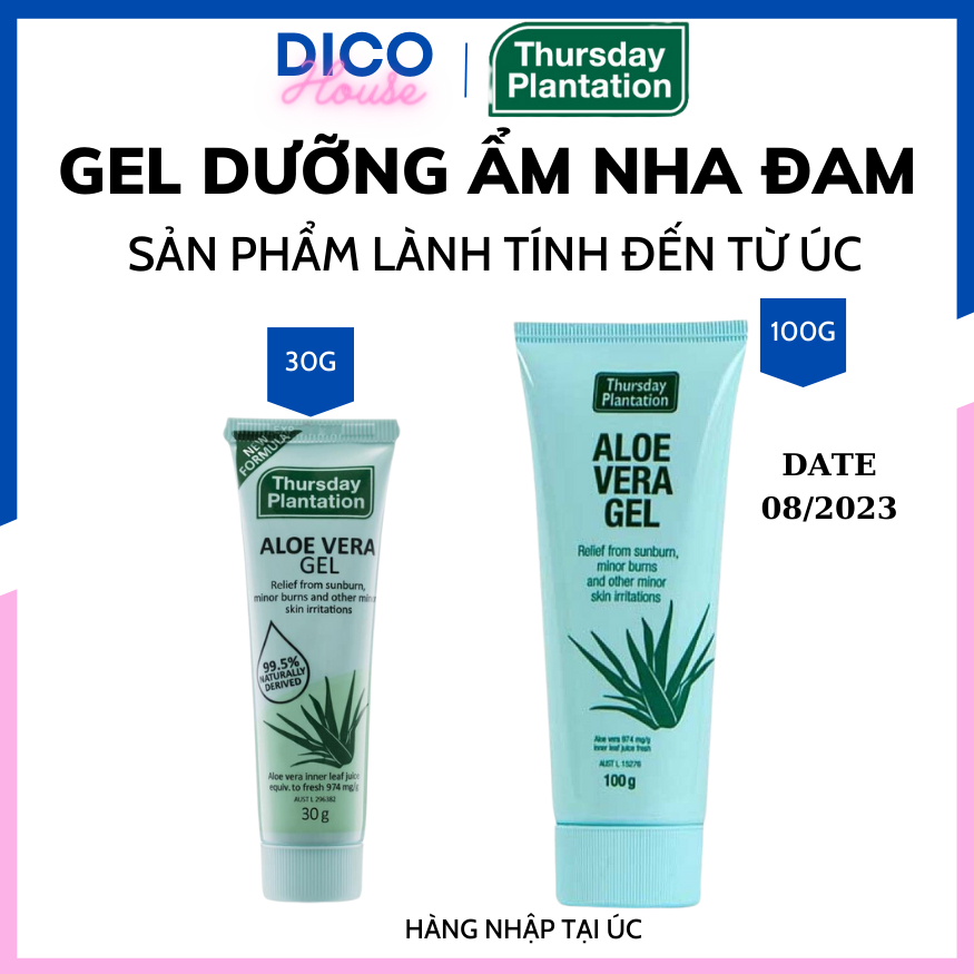 Gel dưỡng ẩm nha đam Thursday Plantation Aloe Vera Gel 30g/100g