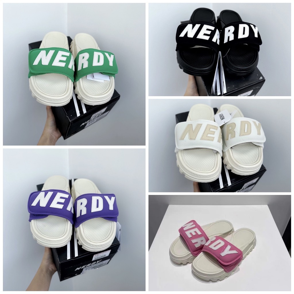 Dép HÀN QUỐC Nerdy quai dán nữ nam unisex kiểu dáng thời trang quai ngang , Dép Nerdy kiểu mới đủ size hàng cao cấp ch