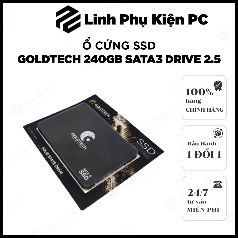 Ổ cứng SSD Goldtech 240GB SATA3 Drive 2.5 tốc độ 550MB/s bảo hành đổi mới chính hãng 36 tháng