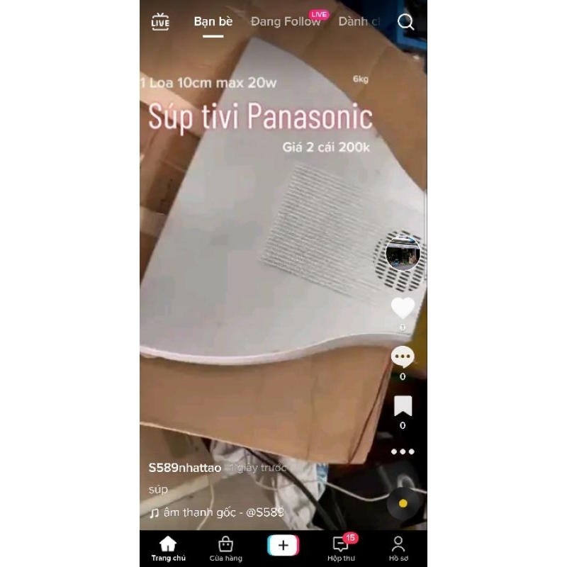 1 cặp súp tivi panasonic Loa 10cm đánh mạnh ạ. Giá 2 cái
