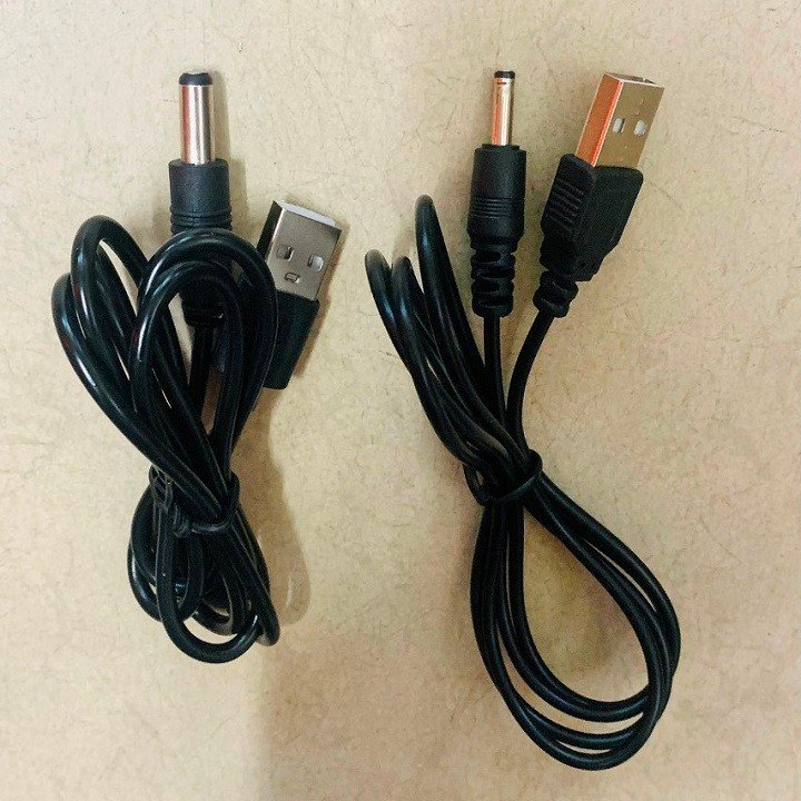 CÁP NGUỒN SẠC LOA, TIVIBOX, QUAT- ĐÈN NĂNG LƯỢNG CỔNG USB đầu 3.5*1.1mm , 5.5*2.1mm - 1