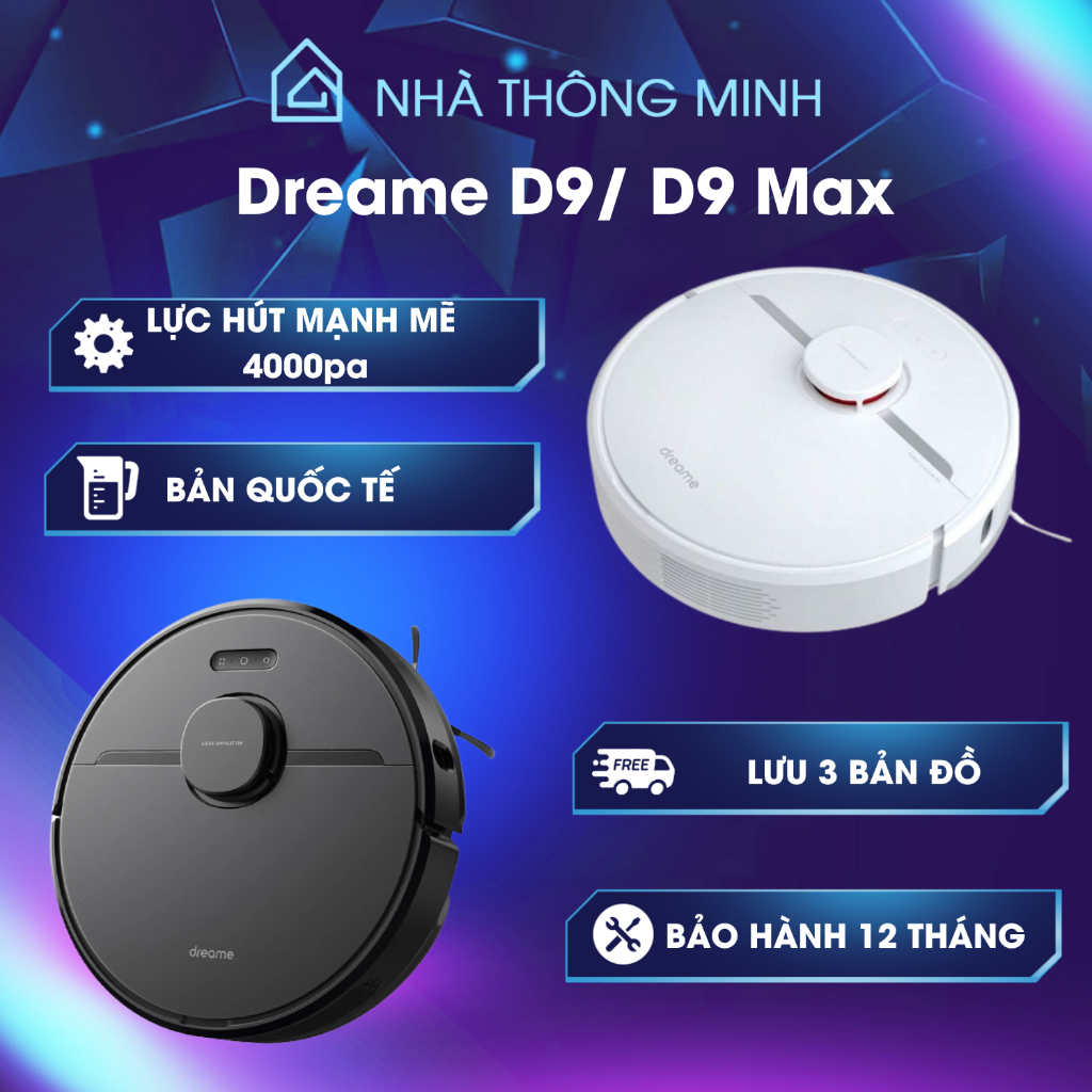 Robot Hút Bụi Lau Nhà  Xiaomi Dreame D9 max / Dreame D9 Chính Hãng – BẢN QUỐC TẾ