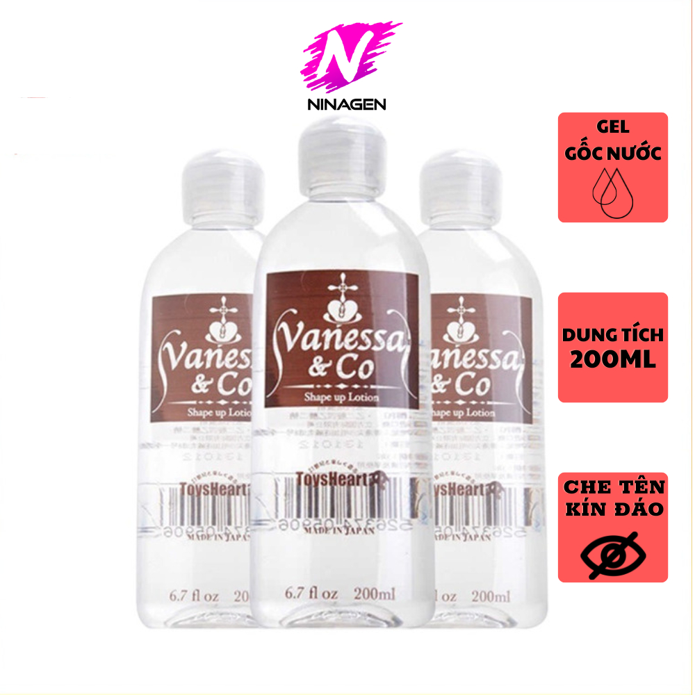Gel bôi trơn nhật bản Vanessa & Co gốc nước an toàn dễ vệ sinh chai  200ml