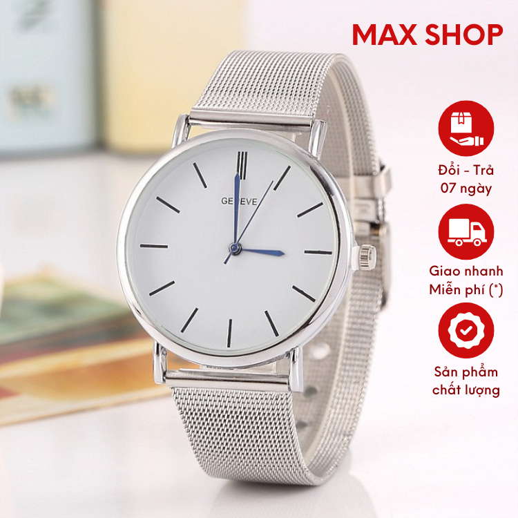 Đồng Hồ Nam Geneve Dây Thép Nhuyễn Cao Cấp