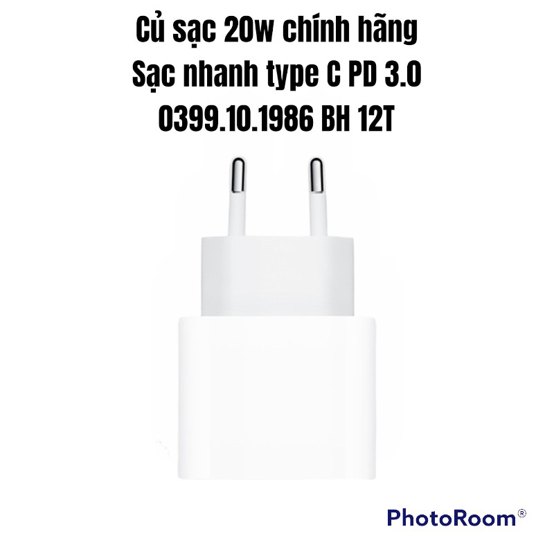 Củ sạc 20w chính hãng, sạc nhanh PD 3.0 cho điện thoại và Tablet AP