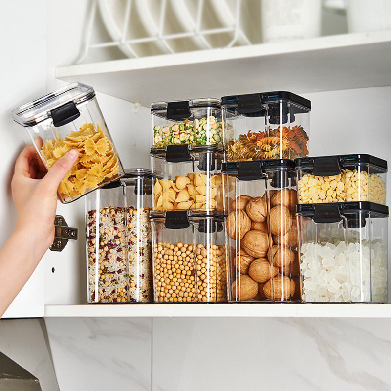 Hộp nhựa đựng ngũ cốc hũ nhựa đựng đồ khô hộp nhựa đựng switch bàn phím cơ - Mitoby Studio