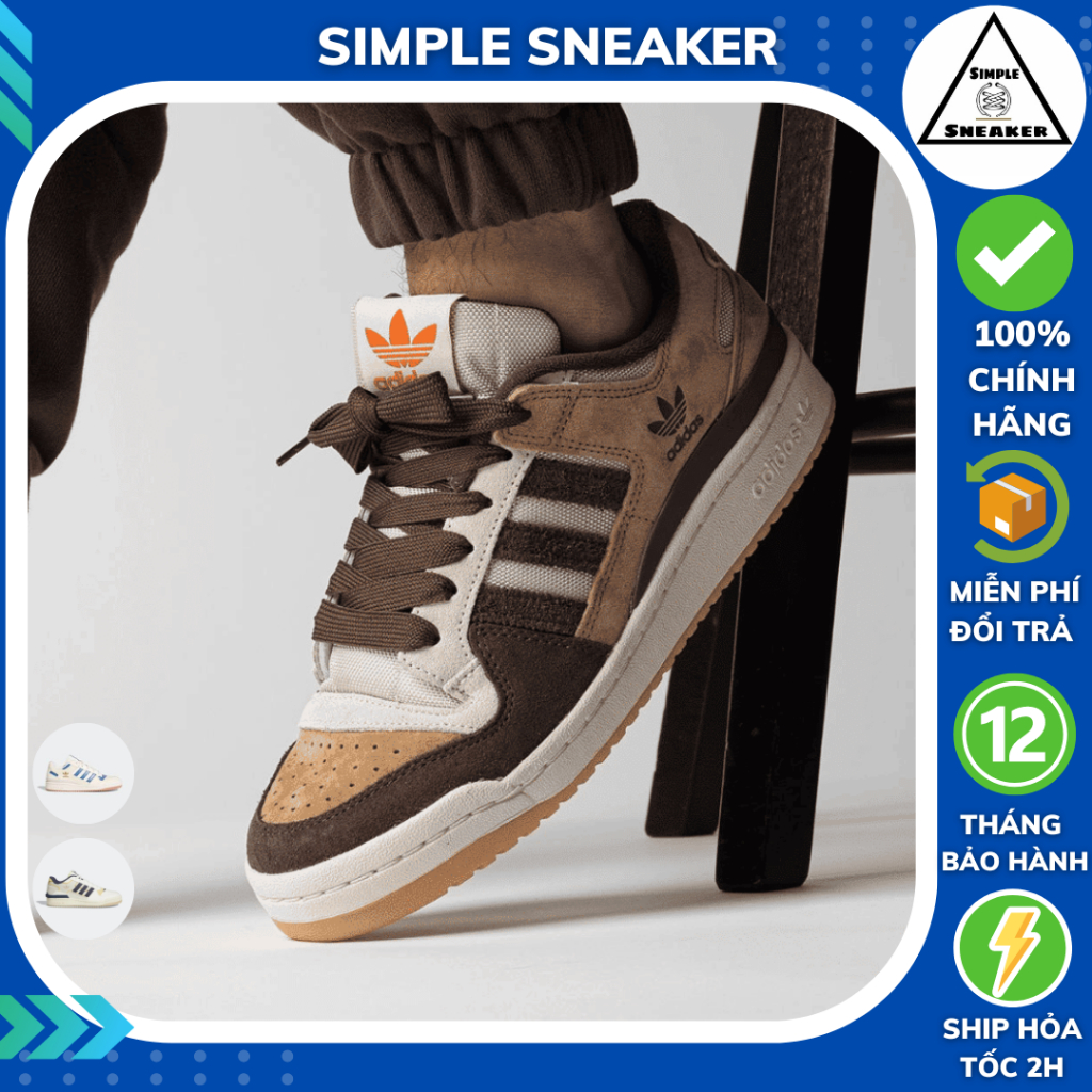 Giày Adidas Forum 84 Beige Chính Hãng ????SIMPLE SNEAKER???? Adidas Forum 84 Màu Nâu Giày Thể Thao Adidas Nam Nữ