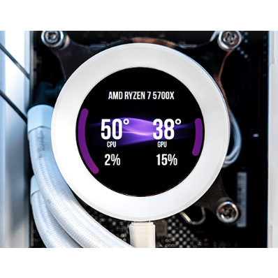 Màn Hình Hiển Thị Nhiệt Độ CPU 2.1 Inch, Cho Tản Nhiệt Nước AIO.