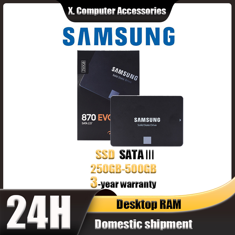 SAMSUNG 2.5'' SATA SSD 870 Evo 500GB 250GB 128GBĐĩa lưu trữ tốc độ cao ổ cứng thể rắn bên trong