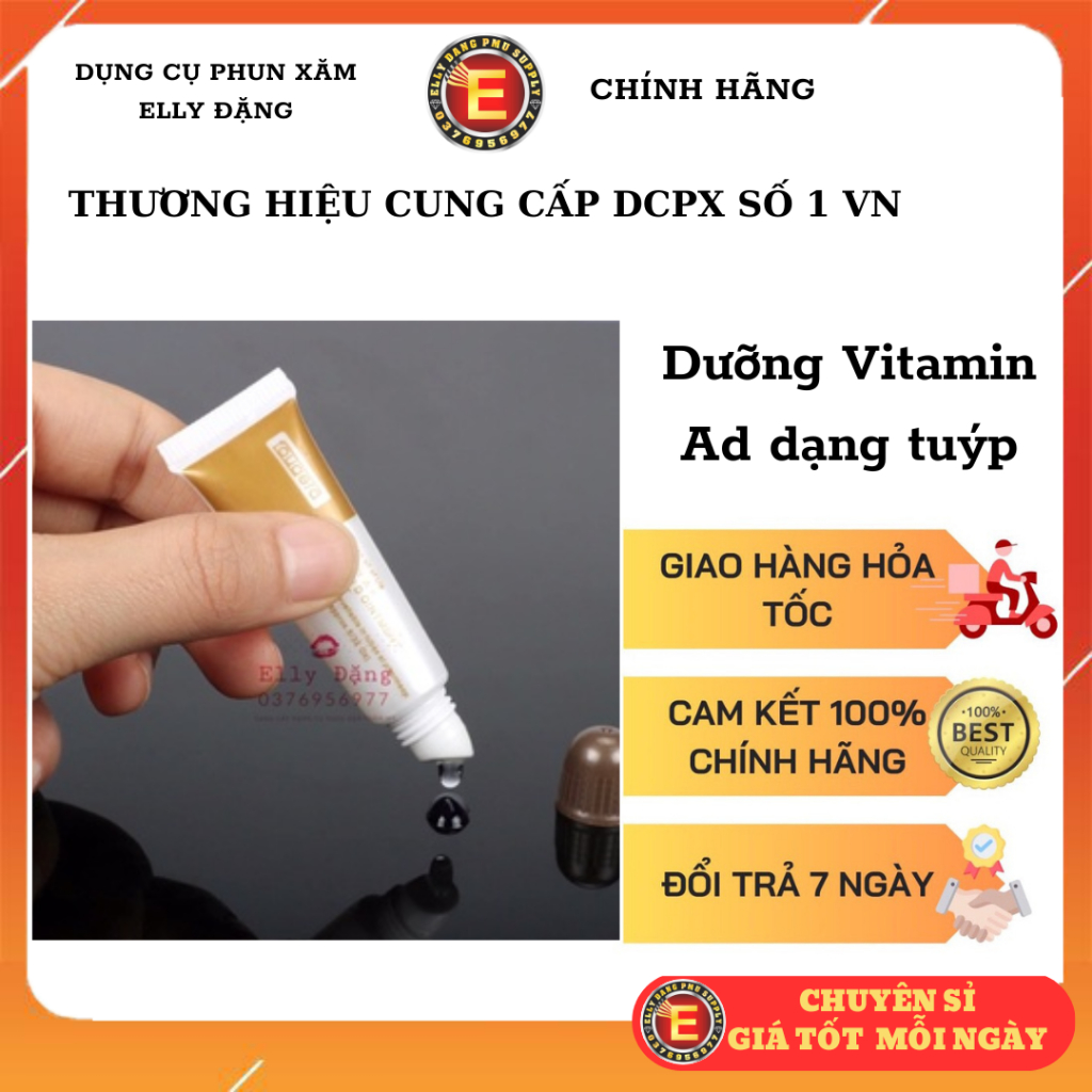Dưỡng Vitamin AD Sau Xăm dạng Típ, Dưỡng sau xăm dùng cho mày môi hàng chuẩn