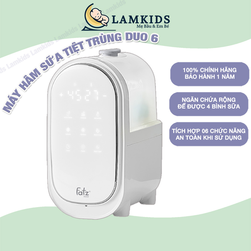 Máy Hâm Sữa Tiệt Trùng 6 Chức Năng Fatz Baby Duo 6 Công Nghệ Đức Tiệt Trùng hâm Sữa Cảm Ứng Thông Minh