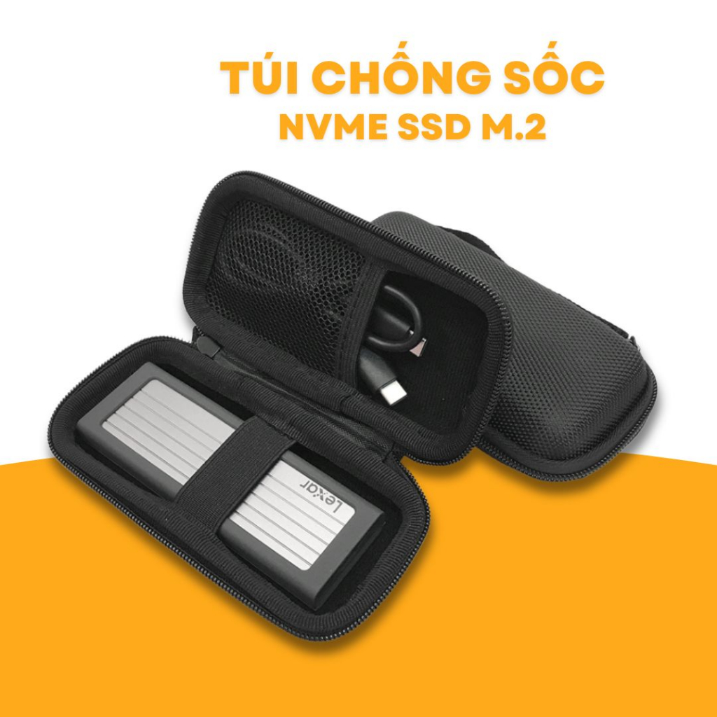 Túi Đựng SSD M.2, Túi Chống Sốc Bảo Vệ Ổ Cứng SSD M2 SATA NVMe