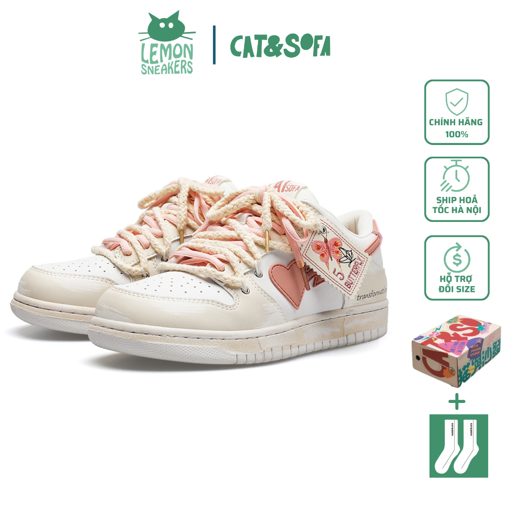 Giày sneaker Cat&Sofa  hàng sẵn- full box, phụ kiện- BUTTERFLY - AC278 giày thể thao nam nữ unisex