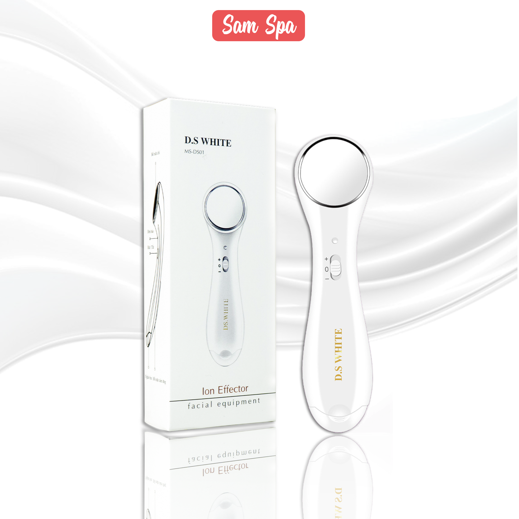 Máy Massage Mặt, Máy Massage Ion Cầm Tay Sử Dụng Kết Hợp Mask, Serum, Sữa Rửa Mặt