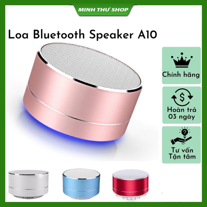Loa Bluetooth speaker A10 Mini Vỏ Nhôm Di Động Nhỏ Gọn Giá Sỉ, Nghe nhạc cực hay, Bảo Hành 12 Tháng