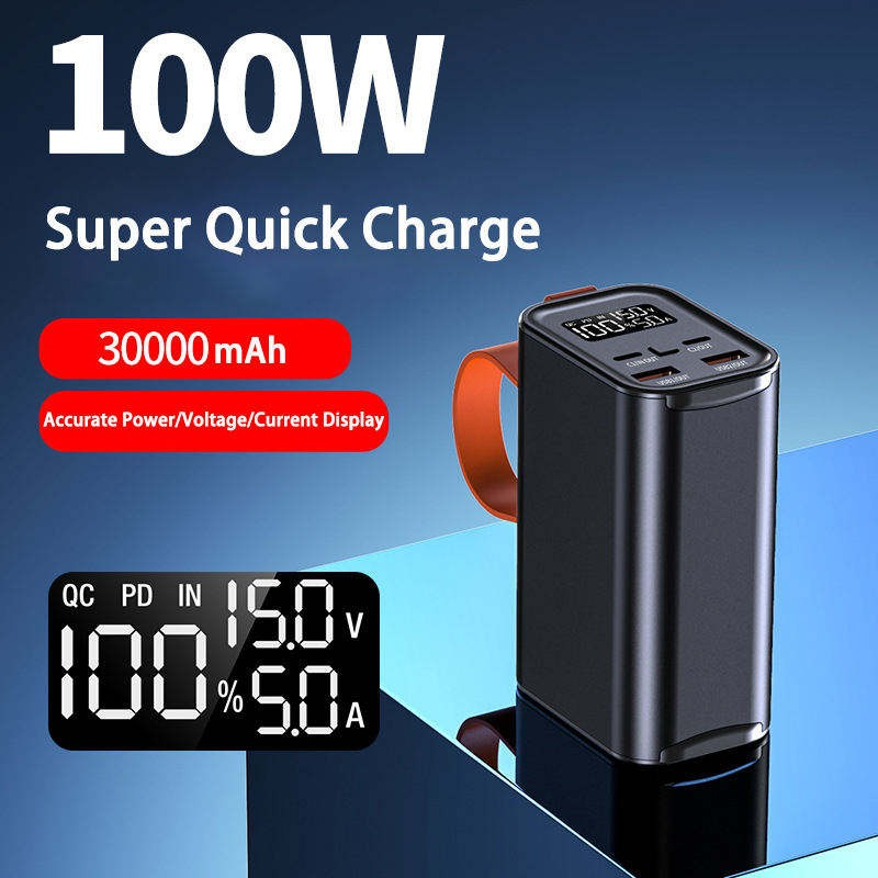 Pin dự phòng cho laptop, ipad, điện thoại, máy chiếu .... 30.000mAh. PD 100W