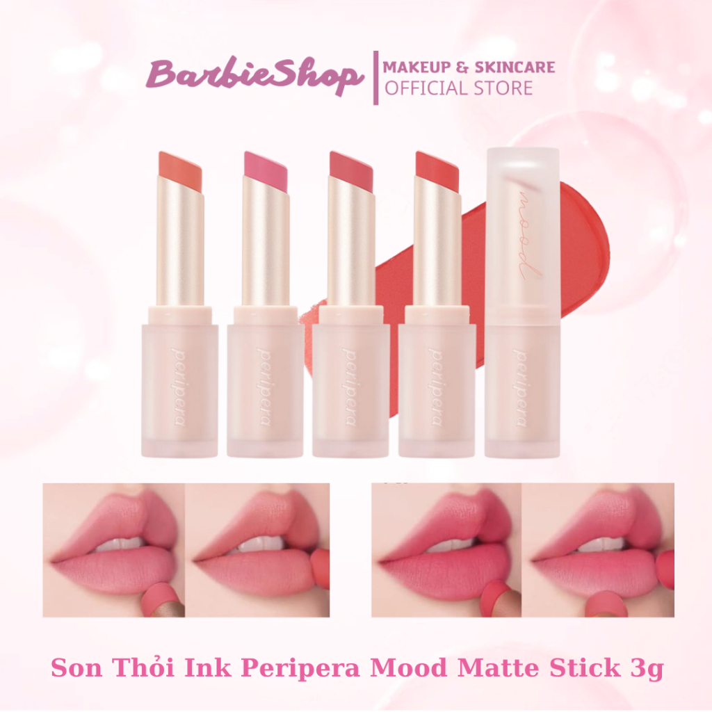 Son Thỏi Lì Mịn Môi Peripera Ink Mood Matte Stick 3g