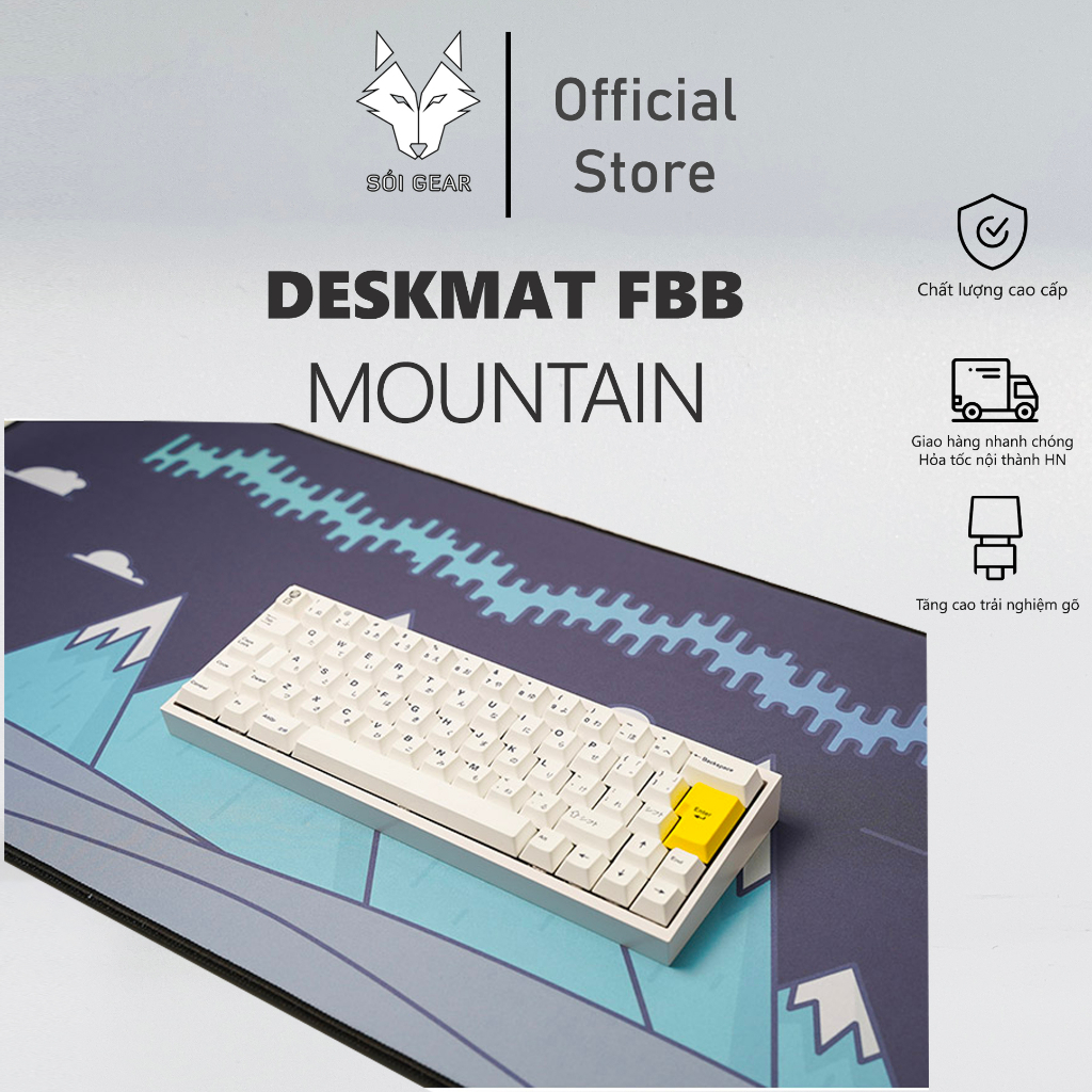 Deskmat FBB Mountain | Lót chuột cỡ lớn | Pad chuột | Hàng chính hãng