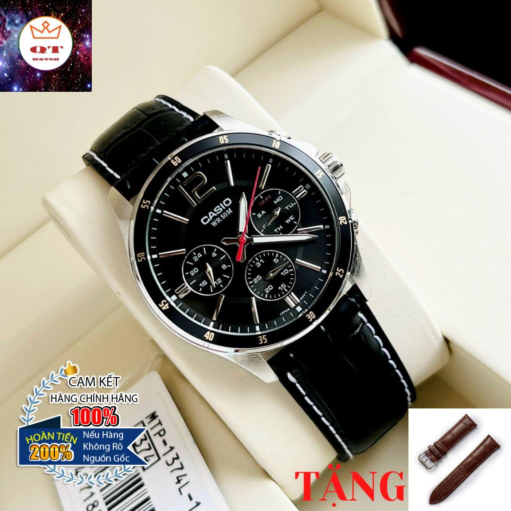 Đồng Hồ Nam Casio MTP-1374L-1A Chính Hãng Tặng Kèm Dây Da Cao Cấp