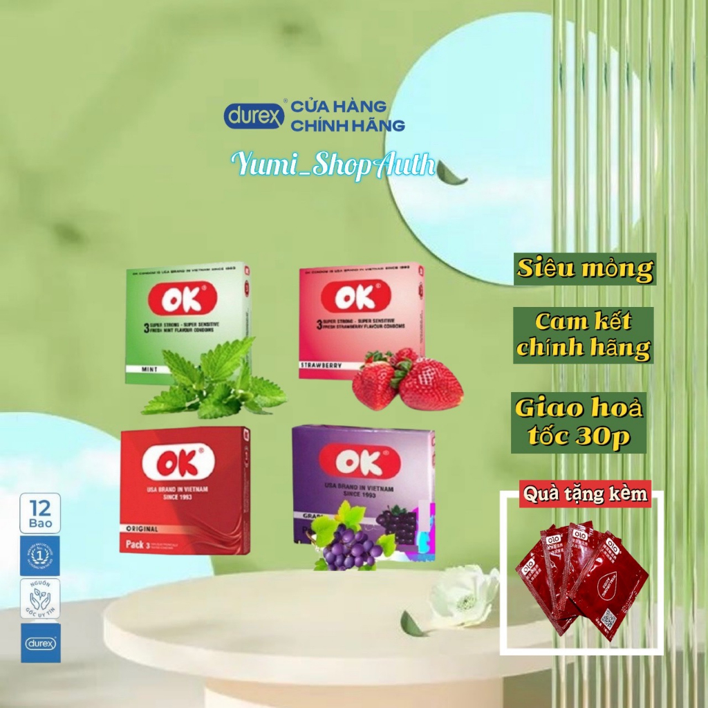 Bao cao su gia đình OK hộp 3 chiếc
