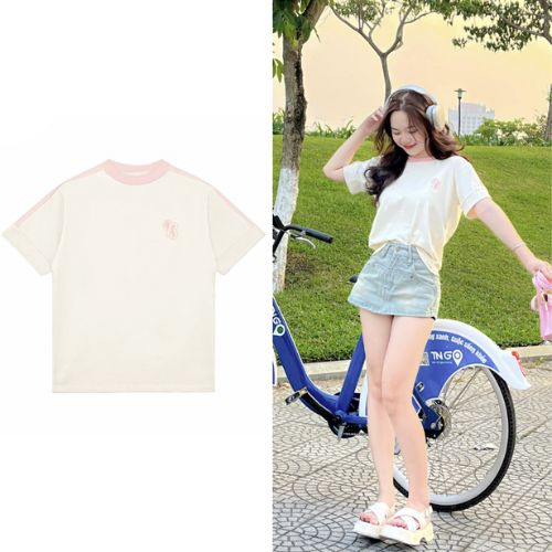 Áo thun Baby Tee Chữ B form fit tôn dáng, áo thun lạnh phong cách thể thao mẫu hot nhất 2023 AP05