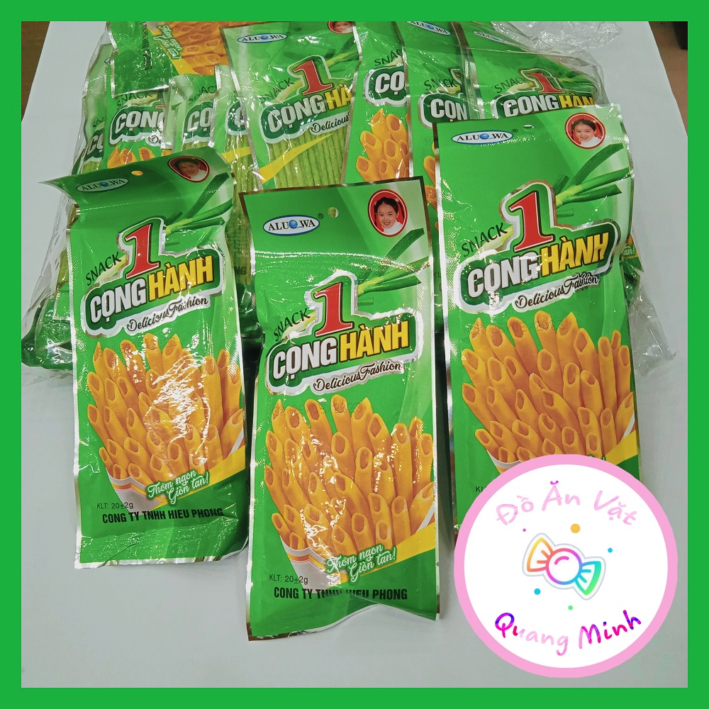 Bán sỉ snack 1 cọng hành Aluowa bịch 30 gói thơm  ngon hấp dẫn, đồ ăn vặt giá rẻ,đồ ăn vặt cổng trường hot nhất
