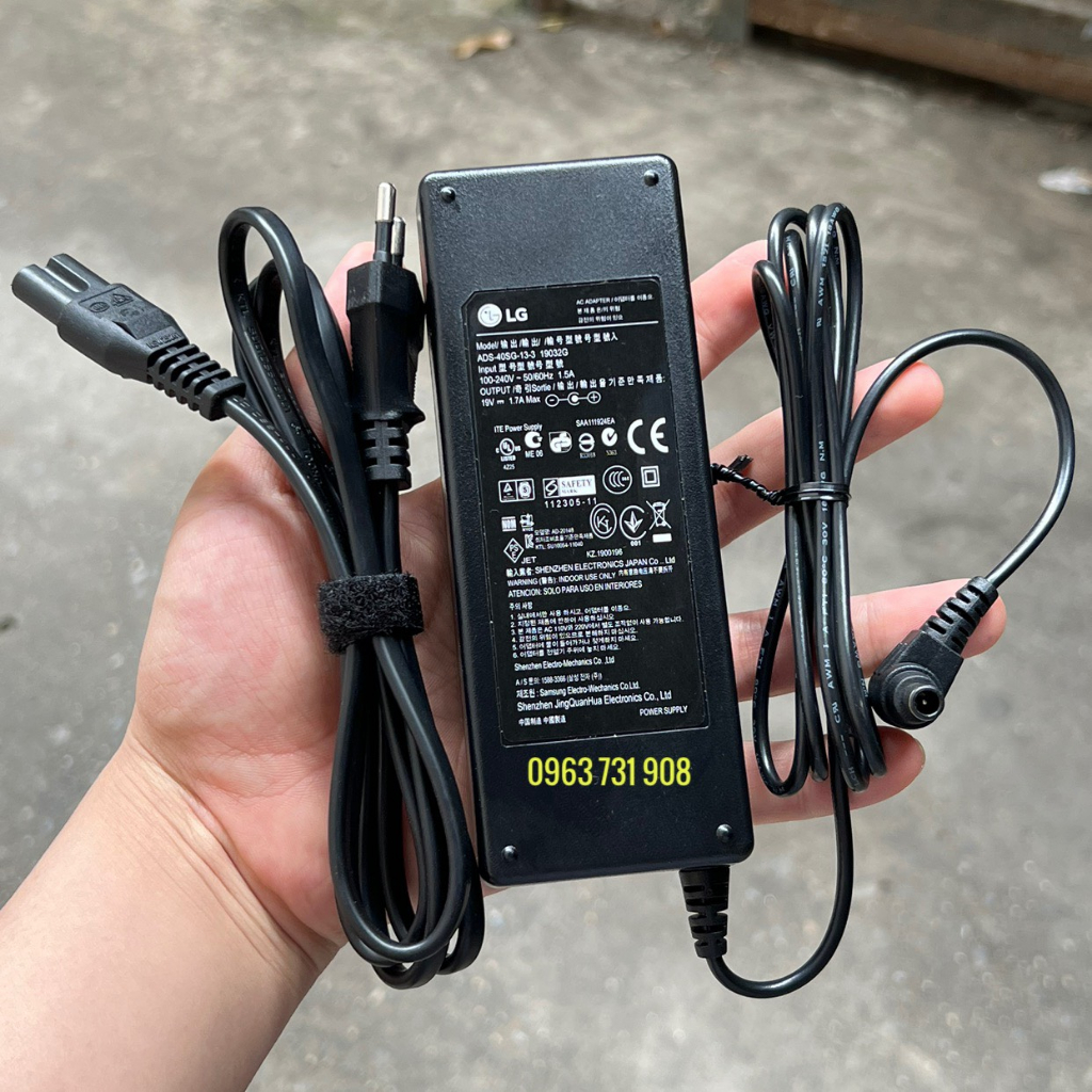 Adapter nguồn 19V-1.7A cho màn hình LG hàng chính hãng