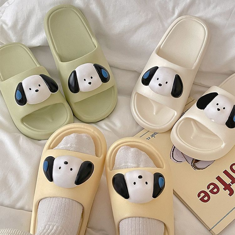 K_G Dép bánh mì nữ Puppy Hoạt Hình Dễ Thương, chất liệu EVA đúc nguyên khối, êm ái khi đi, đế dày 3CM.