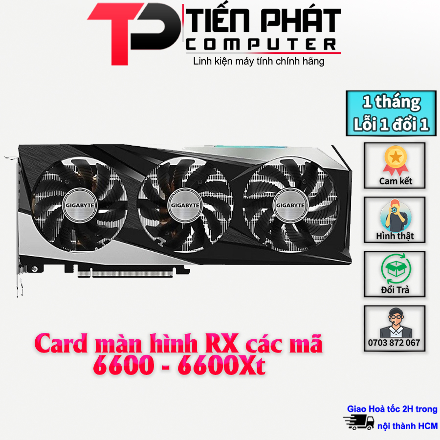 Card đồ hoạ - Vga Gigabyte RX 6600 8G DDR6 Like New