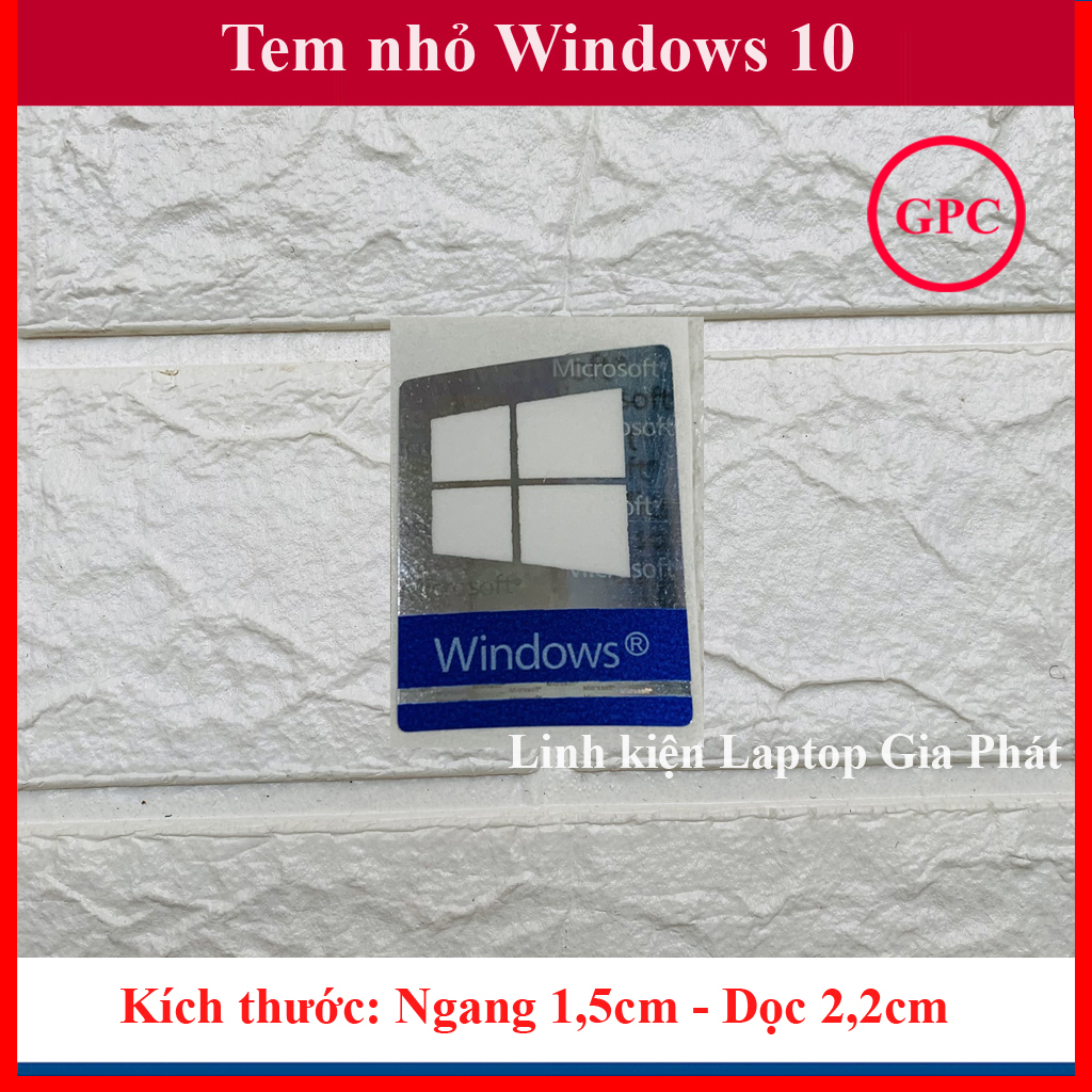 ???? Tem Windows 10 màu Bạc