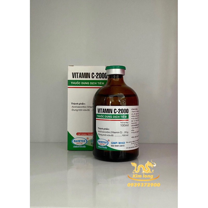 Vitamin C-2000 100ml bổ sung vitamin dùng cho trâu, bò, ngựa,..