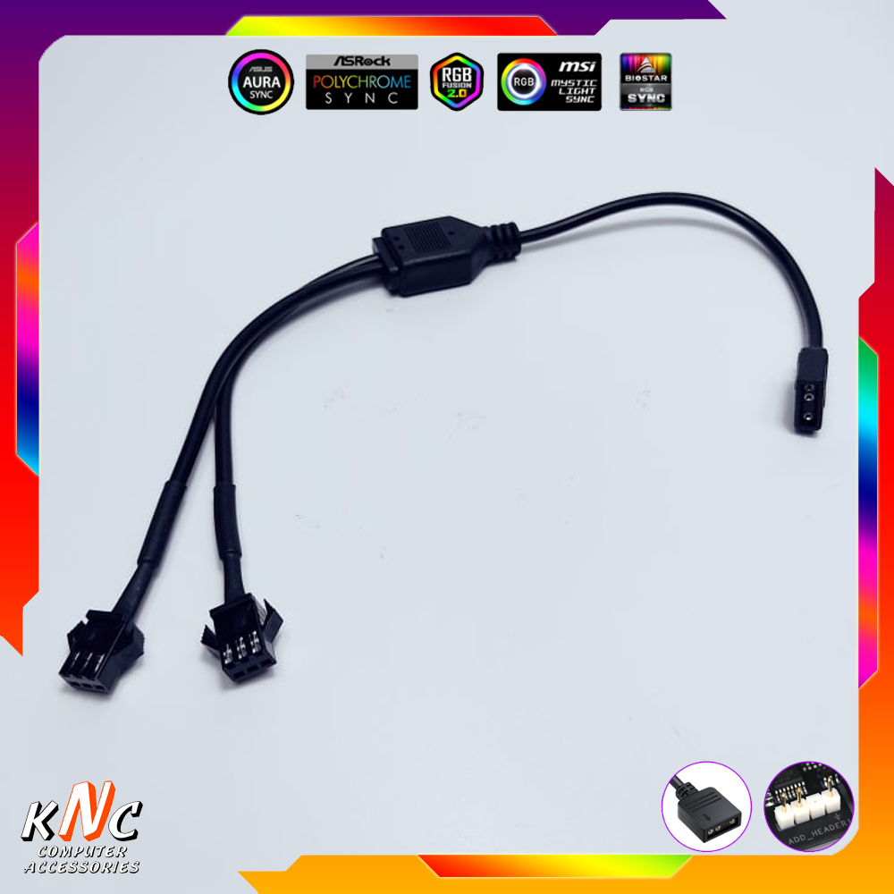 Dây Chuyển Nguồn Và Chia Đầu Cắm Cắm Từ Chân 5v ARGB Sang 2 Chân SM3P Cái